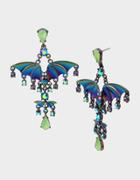 Betseyjohnson Creep It Real Bat Earrings Teal