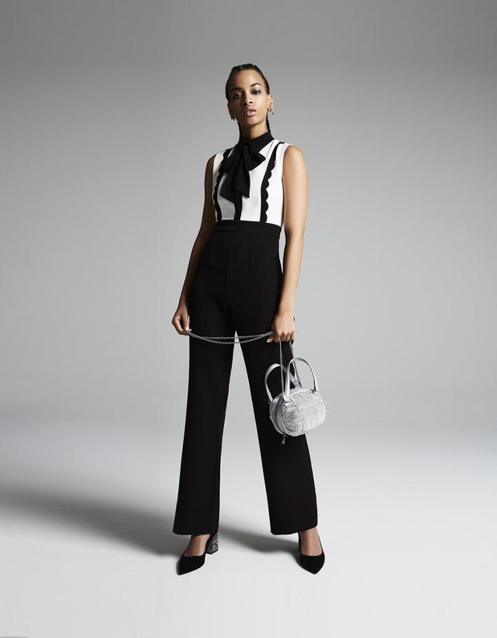 Betseyjohnson All The Trimmings Jumpsuit Black-white