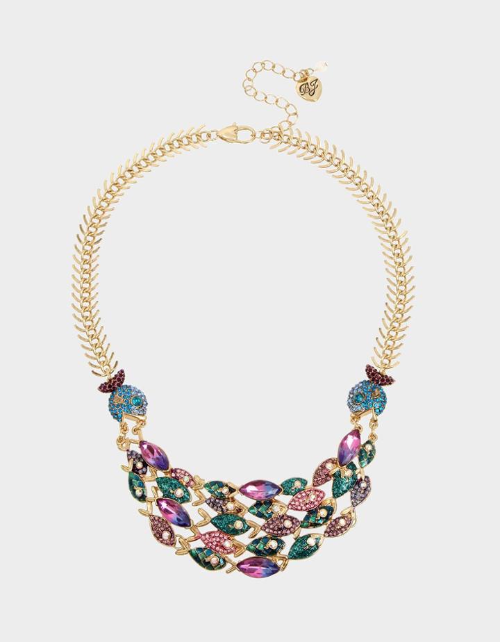 Betseyjohnson Festival Mermaid Fish Necklace Multi
