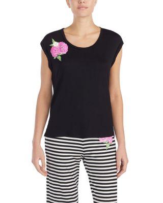 Steve Madden Flower Power Tee Black