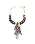 Steve Madden Tropical Punch Frontal Necklace Multi