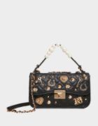 Betseyjohnson Charming Pearl Swag Flap Bag Black