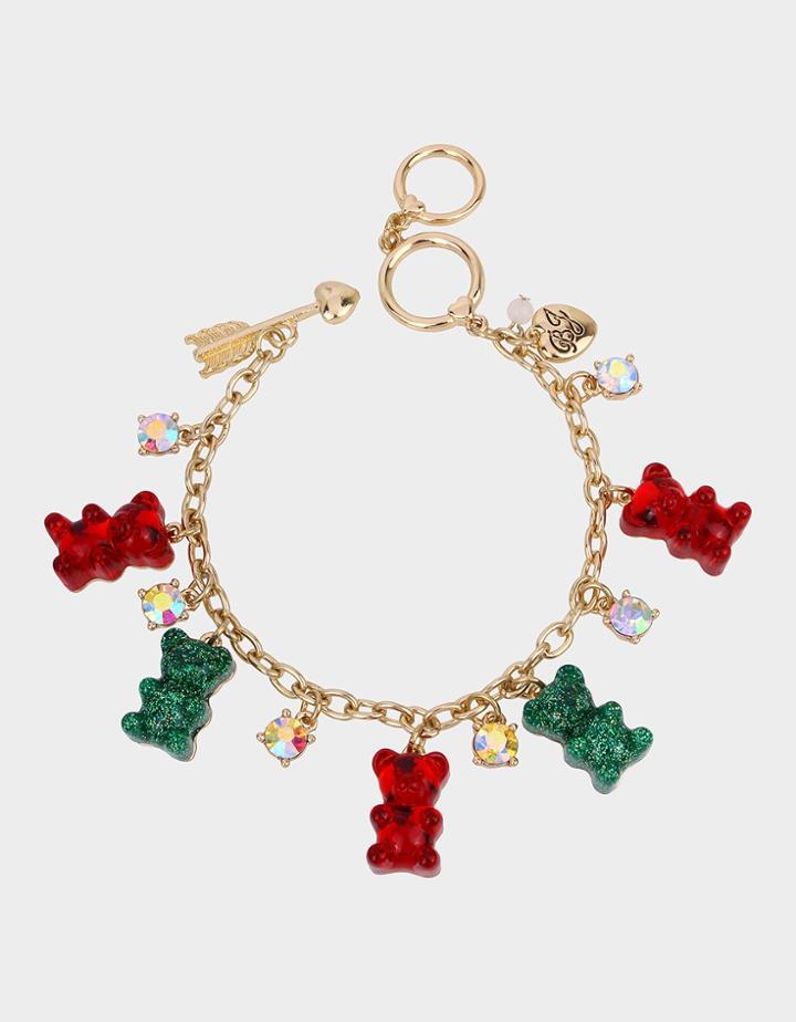 Betseyjohnson Holiday Gummy Bear Charm Bracelet Multi
