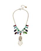 Steve Madden Mystic Baroque Hamsa Necklace Multi