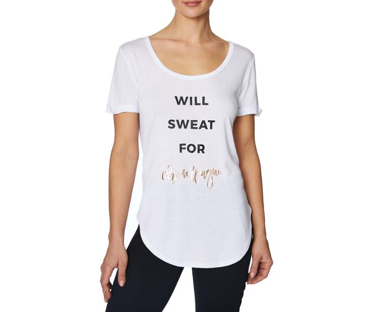 Betseyjohnson Will Sweat Viscose Sidecut Tee White