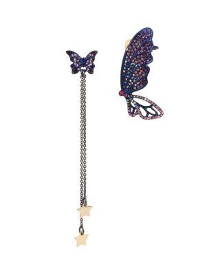 Steve Madden Butterfly Dreams Mismatch Earrings Multi