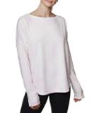 Betseyjohnson Bleach Wash Scallop Hem Top Pink