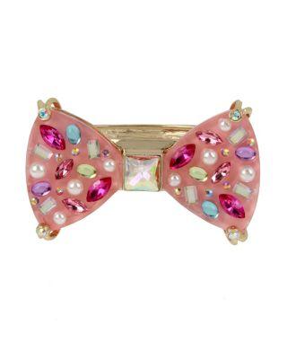 Steve Madden Betseys Funfetti Bow Bangle Pink