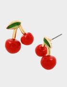 Betseyjohnson Forbidden Fruit Cherry Studs Red