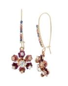 Steve Madden Boardwalk Sweets Flower Earrings Pink