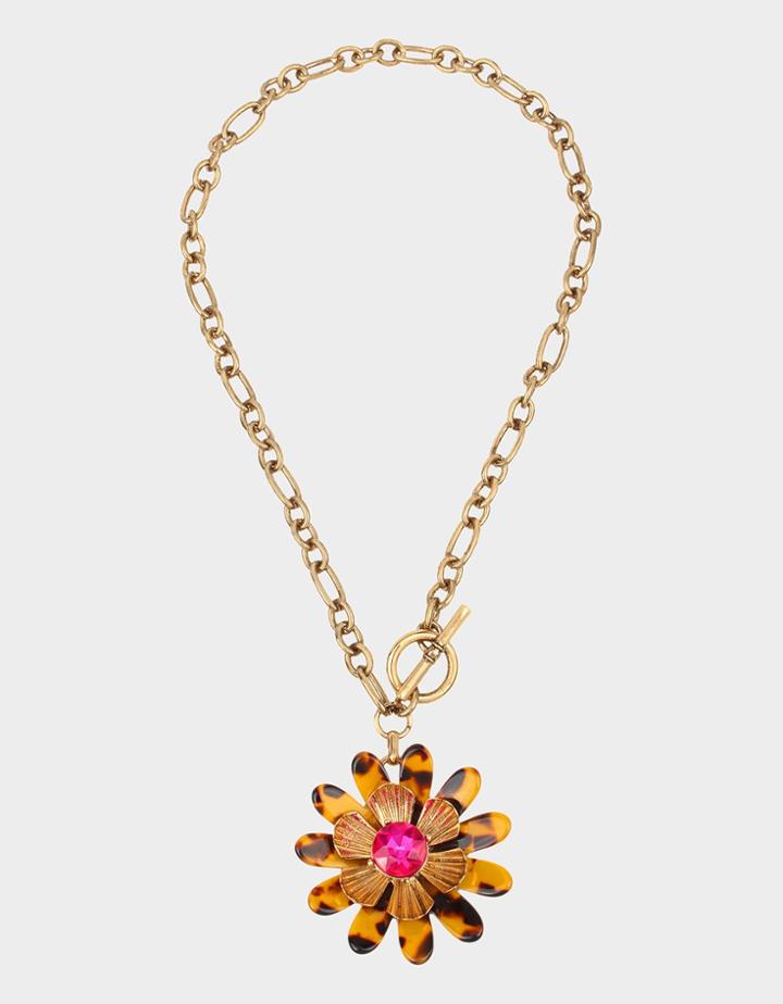 Betseyjohnson Betseys Daydream Flower Pendant Fuchsia