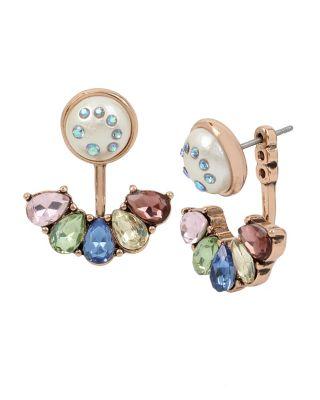 Steve Madden Summer Minis Smiley Earrings Multi