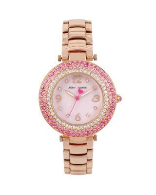 Steve Madden Crystal Rings Rose Gold Watch Rose Gold