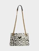 Betseyjohnson Snow Leopard Crossbody White Black