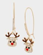 Betseyjohnson Holiday Whimsy Reindeer Earrings Red