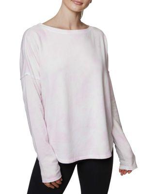 Steve Madden Bleach Wash Scallop Hem Top Pink
