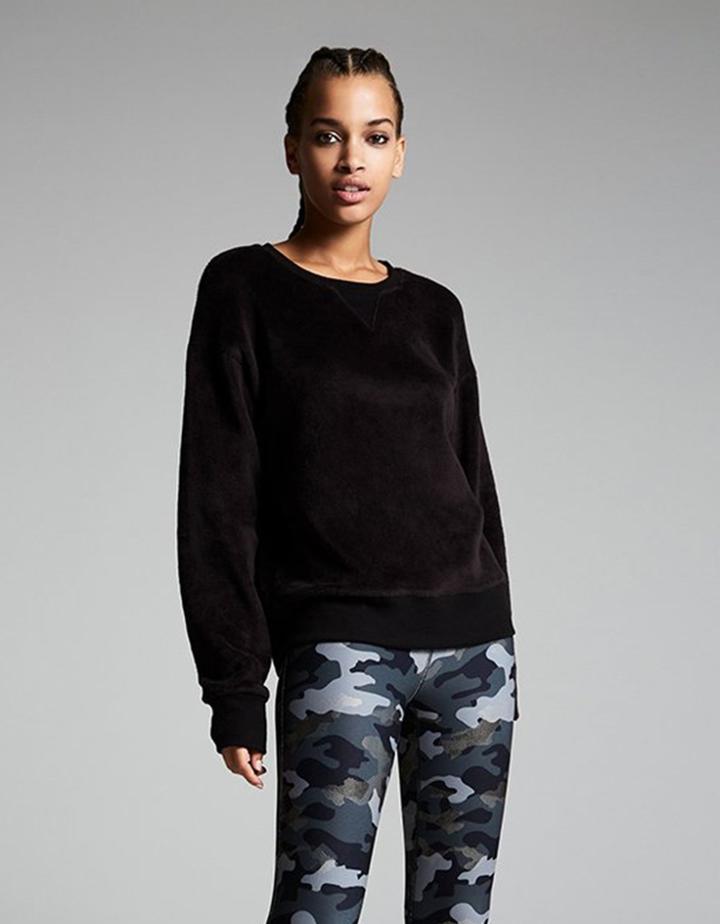 Betseyjohnson Brushed Boyfriend Sweatshirt Black