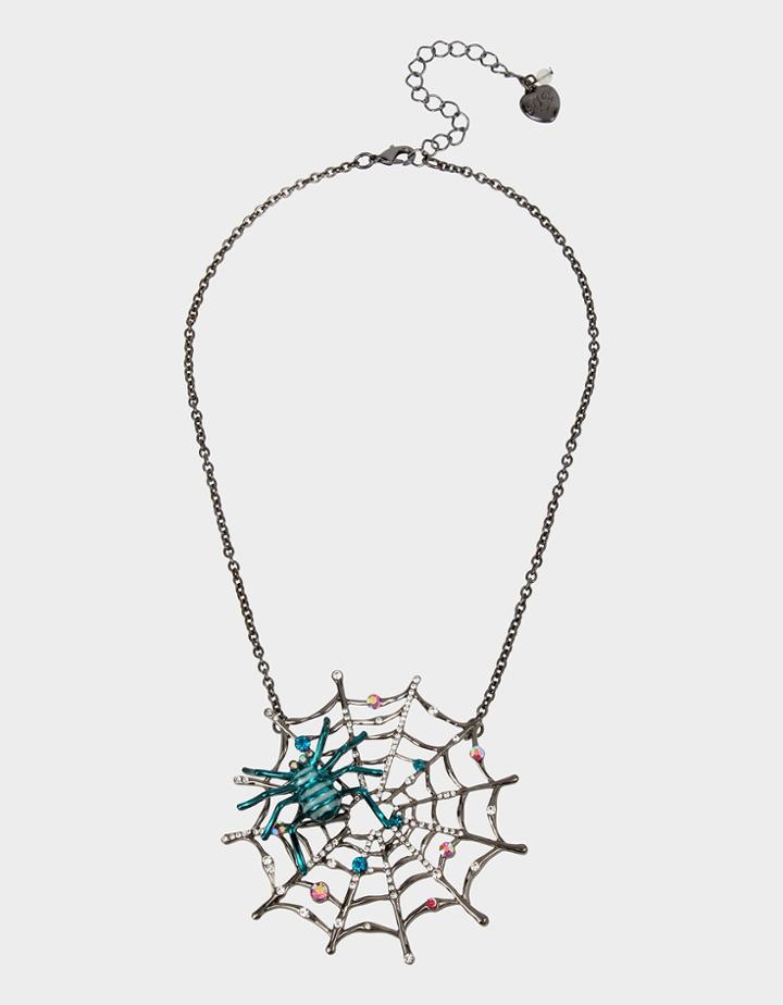 Betseyjohnson Creep It Real Web Pendant Teal