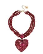 Steve Madden In Love Heart Statement Pendant Red