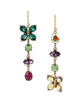 Steve Madden Butterfly Dreams Linear Earrings Multi