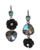 Steve Madden Darkness Heart Mismatch Earrings Black