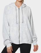 Betseyjohnson Bleach Tie Dye Oversized Hoodie Silver