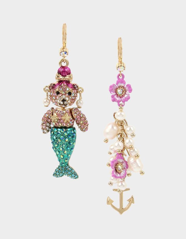 Betseyjohnson Festival Mermaid Mismatch Earrings Multi