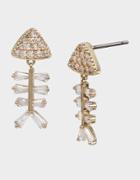 Betseyjohnson Sealife Fish Bones Earrings Crystal