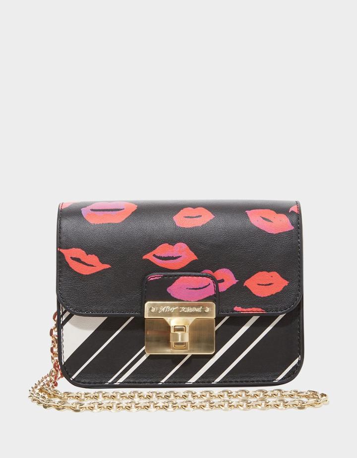 Betseyjohnson Mixed Media Crossbody Black Multi
