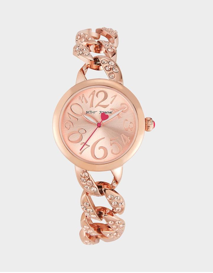 Betseyjohnson Little Links Watch Rose Gold