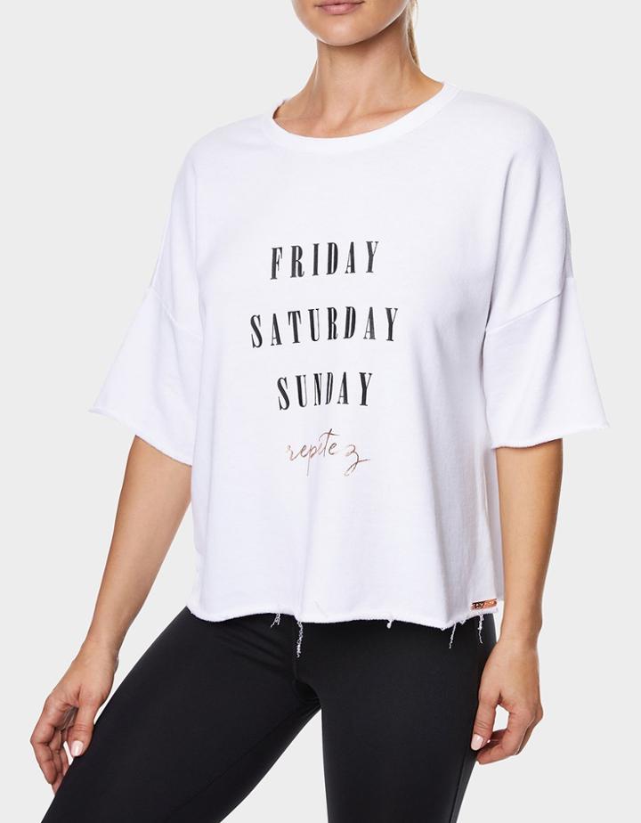 Betseyjohnson Weekend Repetez Boxy Tee White