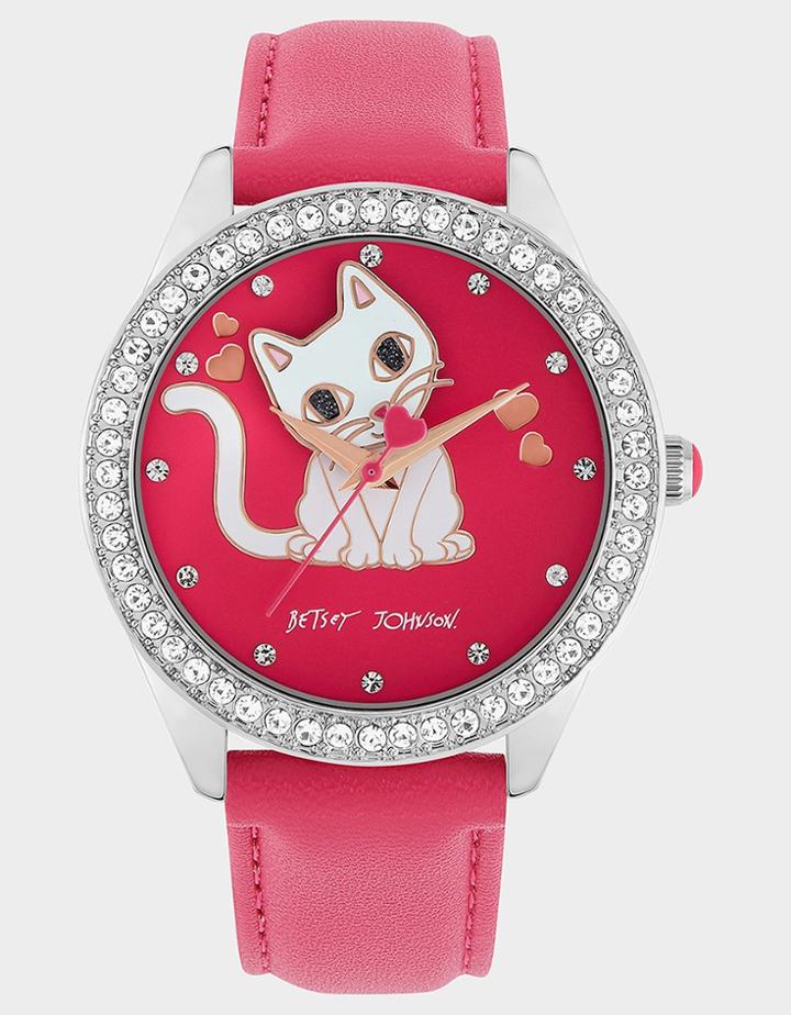 Betseyjohnson Bauble Kitty Watch Pink