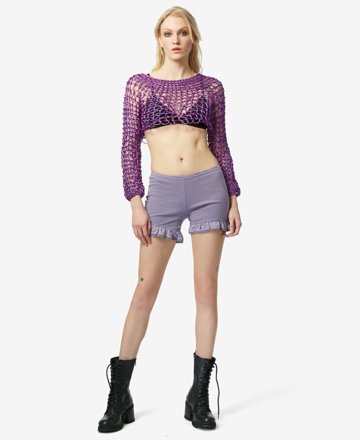 Betseyjohnson Bj Vintage Some Like It Hot Shorts Purple