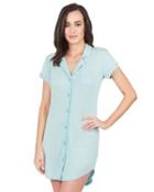 Steve Madden Going To The Chapel Notch Collar Tunic Blue