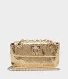 Betseyjohnson Slither And Shine Crossbody Gold