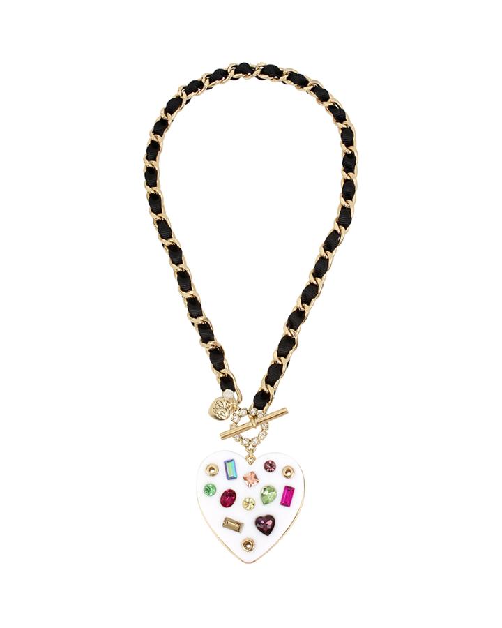 Betseyjohnson Boardwalk Sweets Resin Heart Pendant Multi