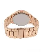 Steve Madden Scattered Rainbow Crystals Rose Gold Watch Rose Gold