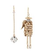 Steve Madden Angels And Wings Angel Doll Mis Match Earring Crystal
