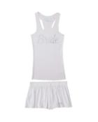 Steve Madden All That Bling Bridal Short Set White