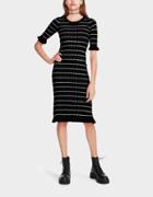 Betseyjohnson Sweet In Stripes Sweater Dress Black