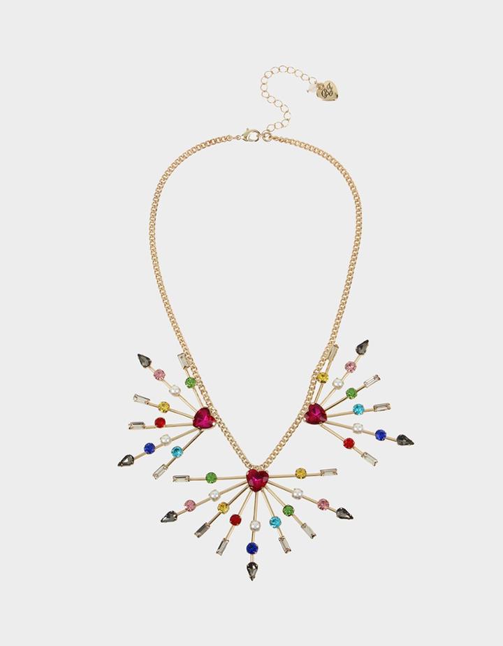 Betseyjohnson Bling Thing Spray Necklace Rainbow Multi