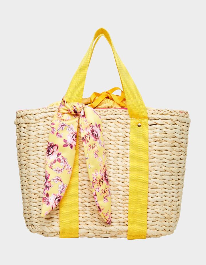 Betseyjohnson A Tisket A Tasket Basket Tote Yellow