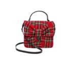 Betseyjohnson Bowtastic Top Handle Crossbody Plaid