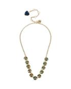 Steve Madden Glitter Reef Patina Stone Necklace Multi