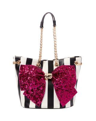 Steve Madden Bow-lesque Sequin Drawstring Bag Turquoise
