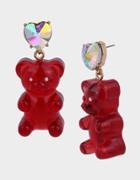 Betseyjohnson Holiday Gummy Bear Earrings Red