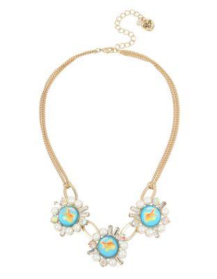 Steve Madden Granny Chic Fish Necklace Multi