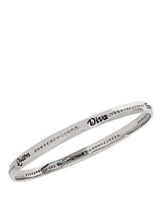 Steve Madden Betsey Blue Flawless Diva Bangle Crystal
