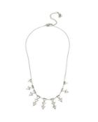 Steve Madden Betsey Blue Love Letters Silver Spray Necklace Silver