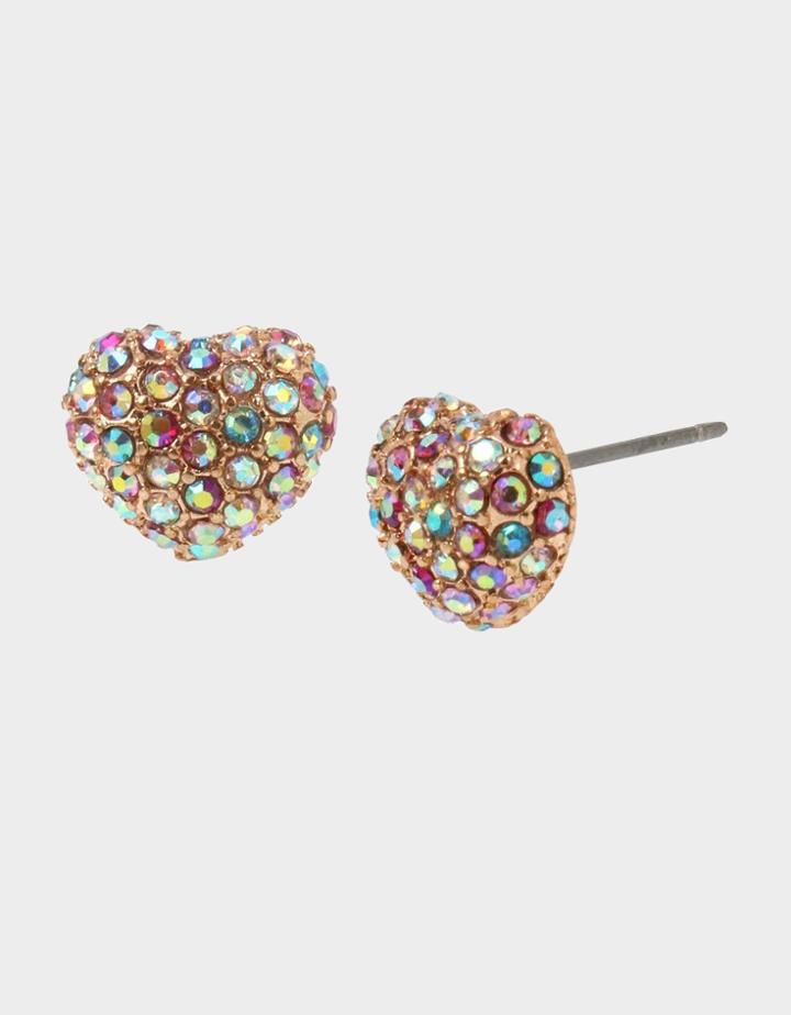 Betseyjohnson Beach Party Heart Stud Earrings Multi
